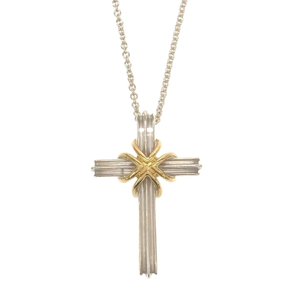 TIFFANY Co Signature Crossbody Necklace Pendant Silver Chain Mikunigaoka